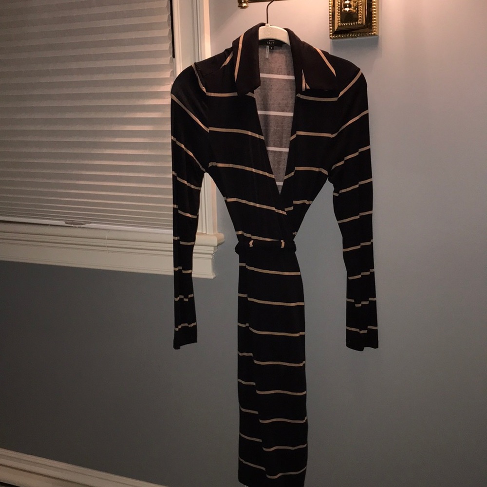 Tart black/tan wrap dress size S